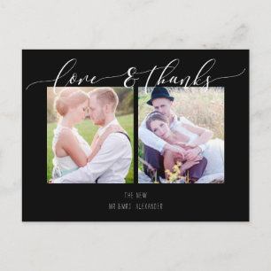 Pix Dezines Wedding Vielen Dank/Moderne Kalligraph Ankündigungspostkarte