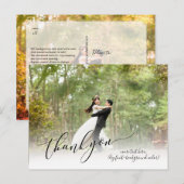 Pix Dezines Wedding Vielen Dank/Moderne Kalligraph Ankündigungspostkarte (Vorne/Hinten)