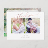 Pix Dezines Wedding Vielen Dank/Moderne Kalligraph Ankündigungspostkarte (Vorne/Hinten)