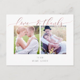 Pix Dezines Wedding Vielen Dank/Moderne Kalligraph Ankündigungspostkarte