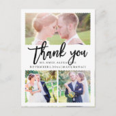 Pix Dezines Wedding Vielen Dank/Moderne Schrift Postkarte (Vorderseite)