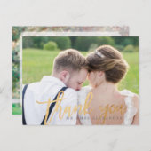 Pix Dezines Wedding Vielen Dank/Moderne Schrift Postkarte (Vorne/Hinten)