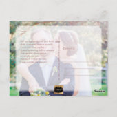 Pix Dezines Wedding Vielen Dank/Moderne Schrift Postkarte (Rückseite)