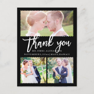 Pix Dezines Wedding Vielen Dank/Moderne Schrift Postkarte