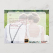 Pix Dezines Wedding Vielen Dank/Rose Gold Script Postkarte (Rückseite)