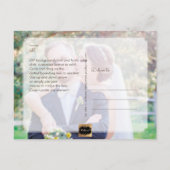 Pix Dezines Wedding Vielen Dank/Spaß Script Ankündigungspostkarte (Rückseite)