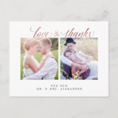 Pix Dezines Wedding Vielen Dank/Spaß Script Postkarte (Vorderseite)