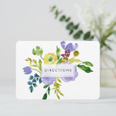 Pix Dezines Wegweiser florale Mitzvah/DIY bckgrand Begleitkarte (Stehend Vorderseite)