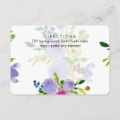 Pix Dezines Wegweiser florale Mitzvah/DIY bckgrand Begleitkarte (Rückseite)