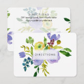 Pix Dezines Wegweiser florale Mitzvah/DIY bckgrand Begleitkarte (Vorne/Hinten)