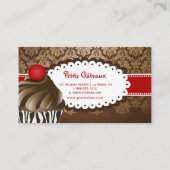 Pix Dezines Wirbel mit eleganter Schokolade Visitenkarte (Rückseite)