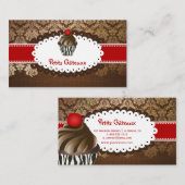 Pix Dezines Wirbel mit eleganter Schokolade Visitenkarte (Vorne/Hinten)