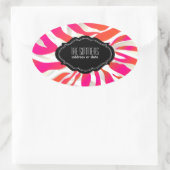 Pix Dezines Zebra / DIY Farbe Ovaler Aufkleber (Tasche)