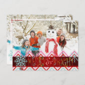 Pix Dezines Zickzack Urlaubswünsche Feiertagspostkarte (Vorne/Hinten)