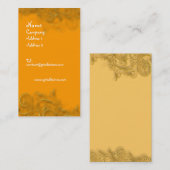 Pix Dezines Zierwaren, Wirbel, Imitat, Gold Visitenkarte (Vorne/Hinten)