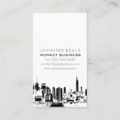 Pix Dezines Zwillingstürme NYC-Skyline-Ideal Visitenkarte (Rückseite)