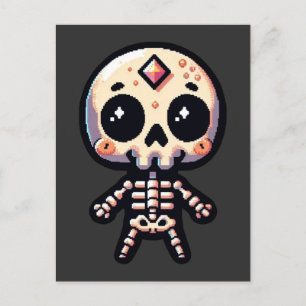 Pixart Skeleton Postkarte