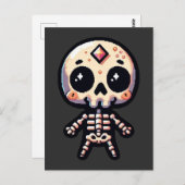 Pixart Skeleton Postkarte (Vorne/Hinten)