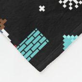 Pixated Frohe Weihnachtsmuster - Retro Design Fleecedecke (Ecke)