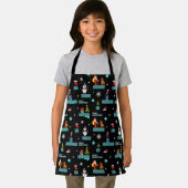 Pixated Frohe Weihnachtsmuster - Retro Design Schürze (Insitu)