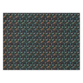 Pixated Frohe Weihnachtsmuster - Retro Design Tischdecke (Vorderseite (Horizontal))