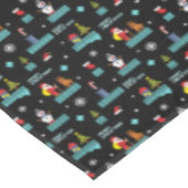 Pixated Frohe Weihnachtsmuster - Retro Design Tischdecke (Schrägansicht)