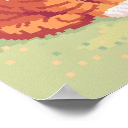 pixated Kitten Poster (Ecke)