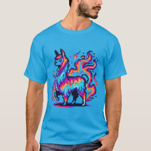 pixated Llama Blaze T-Shirt