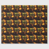 Pixated Mona Lisa Geschenkpapier (Flach)