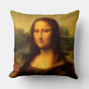 Pixated Mona Lisa Kissen