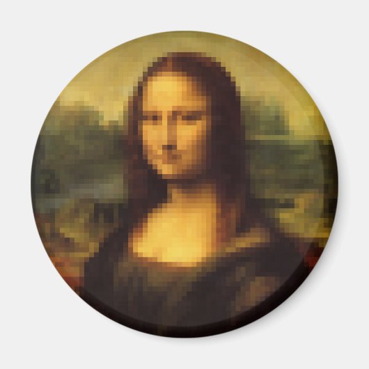 Pixated Mona Lisa Magnet (Vorne)