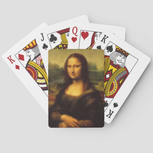 Pixated Mona Lisa Spielkarten (Rückseite)