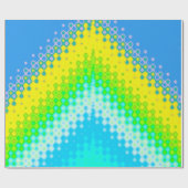 pixated Mountain Blue Geschenkpapier (Flach)