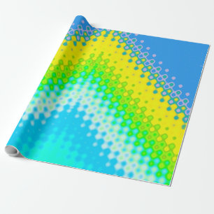 pixated Mountain Blue Geschenkpapier