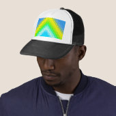 pixated Mountain Blue Truckerkappe (Beispiel)