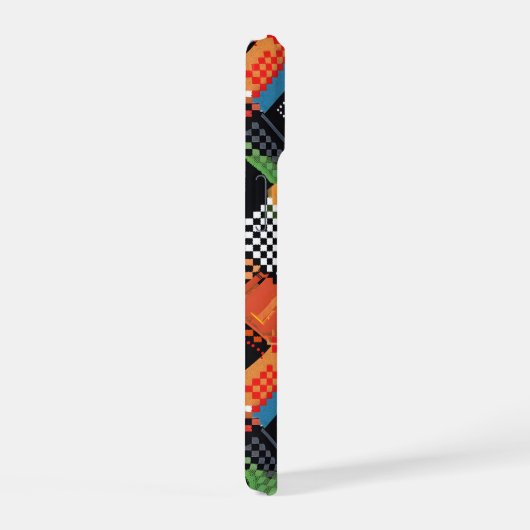 pixated Patchwork iPhone 15 Hülle (Rechte Seite)