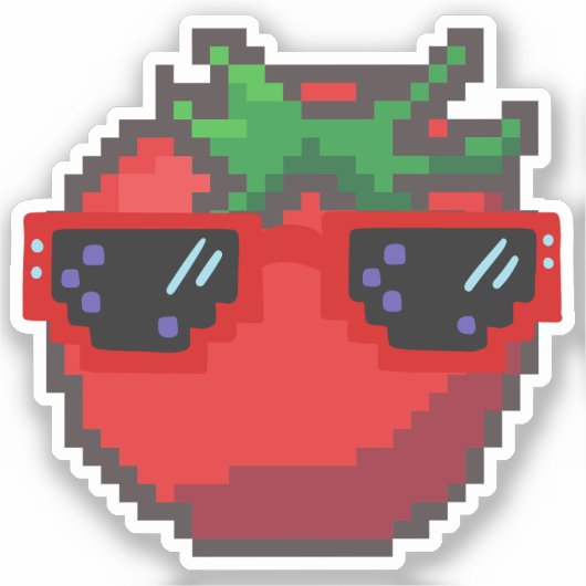 Pixated Tomato Aufkleber (Vorderseite)