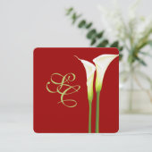 PixDezin calla lilies/DIY Hintergrund Einladung (Stehend Vorderseite)