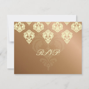 PixDezin Rossellini Damask RSVPs für 12x18 lädt RSVP Karte