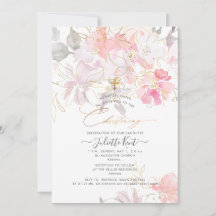 PixDezin Watercolor Blush Sweetpeas Christening