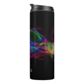 PIXDEZINE ABSTRAKTES RAUCHEN + SCHWARZSPIEGEL THERMOSBECHER (Nach rechts gedreht)