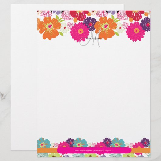 PixDezine Alegre Retro Briefbogen (Vorne/Hinten)