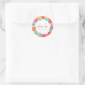 PixDezine Aloha Hibiskus Llei/DIY Hintergrundfarbe Runder Aufkleber (Tasche)