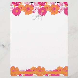PixDezine Aloha + Monogramm Briefbogen