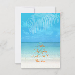 PixDezine Anmeldung/RSVP tropischer Strand RSVP Karte