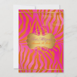 PixDezine Bat Mitzvah/Stern von david+zebra Streif Einladung