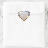 PixDezine Beach+Plumeria Herz-Aufkleber (Tasche)