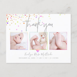 PixDezine Confetti Chic Signature Script Vielen Da Postkarte