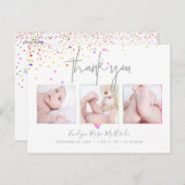 PixDezine Confetti Chic Signature Script Vielen Da Postkarte (Vorne/Hinten)