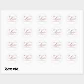 PixDezine Dazzled Imitate Rose Gold/Liebe Runder Aufkleber (Blatt)